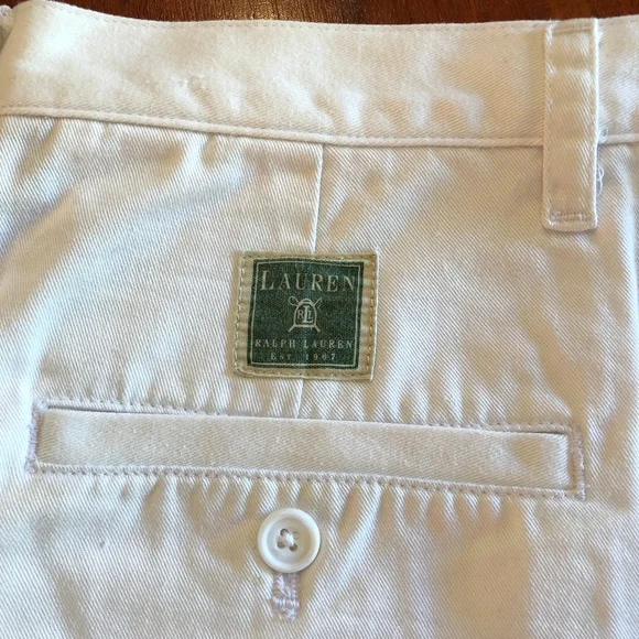 VTG Ralph Lauren White Khaki 12 Cotton - Picture 3 of 16